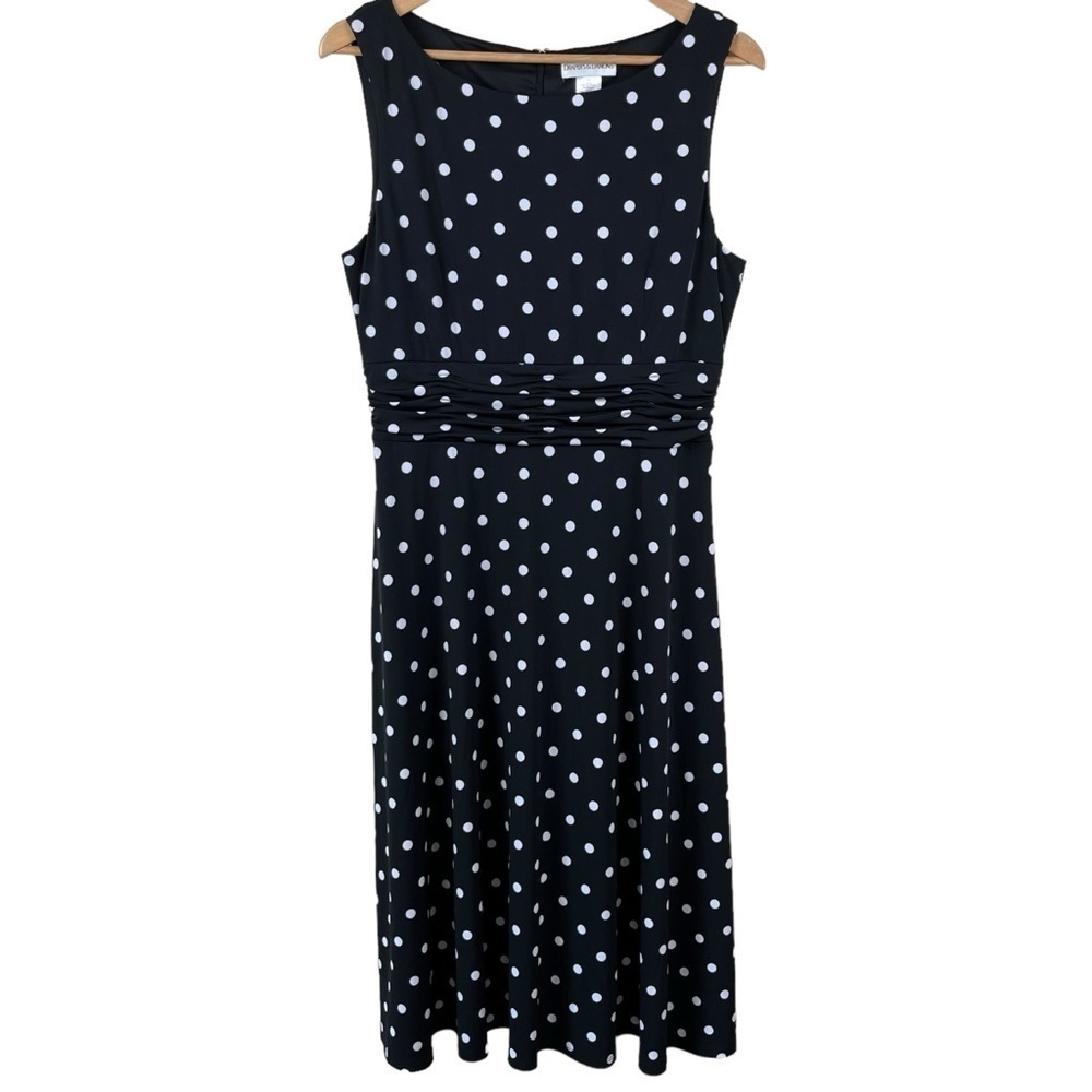 Draper’s and Damon’s Black & White Polka Dot Dress Size 12